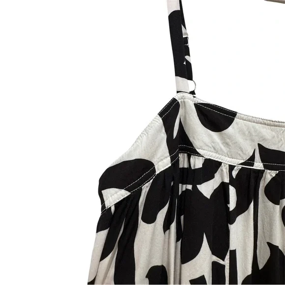 Anthropologie Abel the Label Abstract Sol Aztec Maxi Dress Boho Retro Black XL - Picture 5 of 8